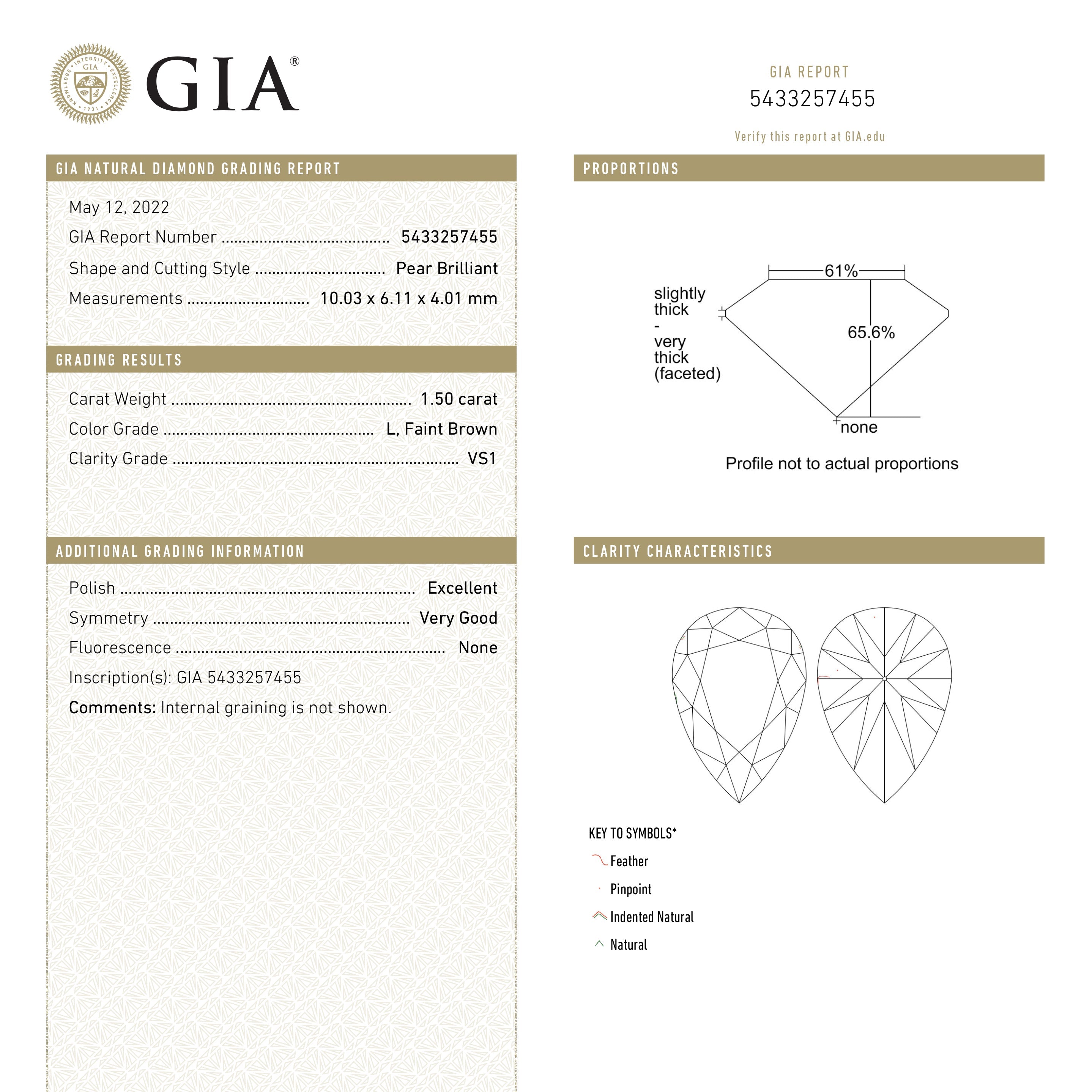 1.50ct 10.03x6.11x4.01mm GIA VS1 L Pear Brilliant 🇨🇦 25234 - 01 - Lelya - bespoke engagement and wedding rings made in Scotland, UK