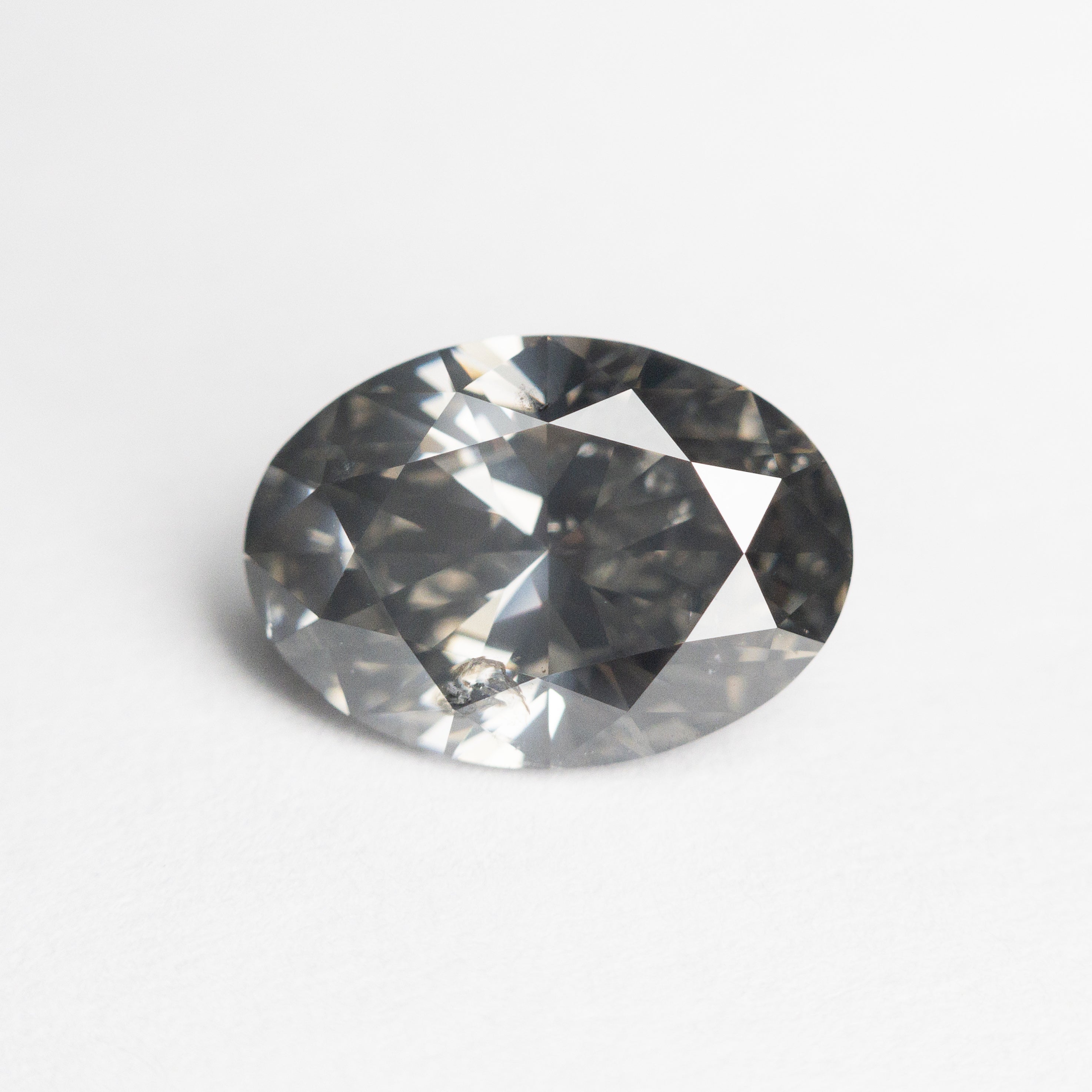 1.51ct 9.05x6.42x3.93mm SI2 Fancy Grey Oval Brilliant 22828 - 01 - Lelya - bespoke engagement and wedding rings made in Scotland, UK