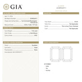 1.54ct 8.53x7.68x1.97mm GIA VVS1 L Cut Corner Rectangle Portrait Cut 28016-01 - Lelya - bespoke engagement and wedding rings made in Scotland, UK