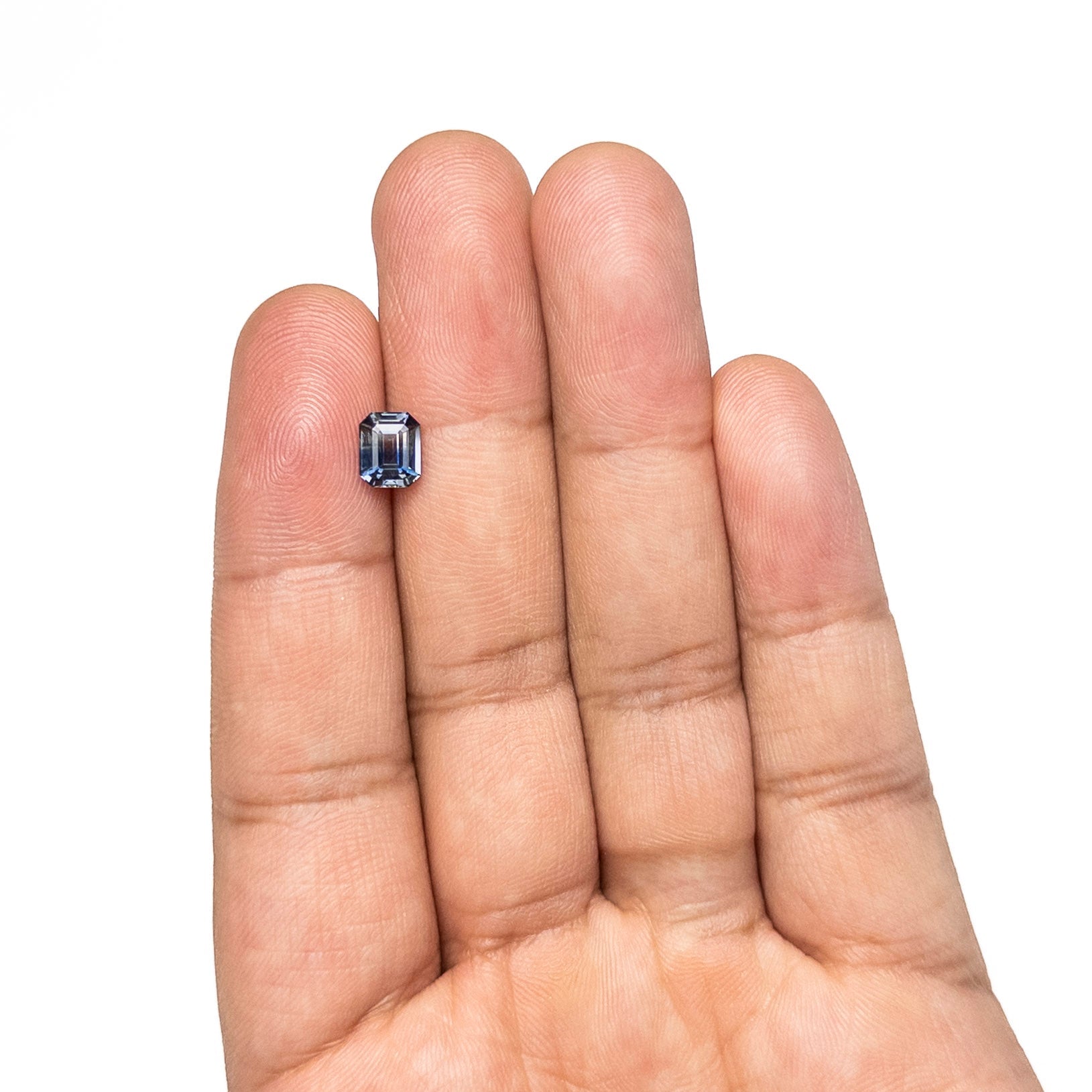 1.55ct 6.86x5.66x3.81mm Cut Corner Rectangle Step Cut Sapphire 28266-01 - Lelya - bespoke engagement and wedding rings made in Scotland, UK