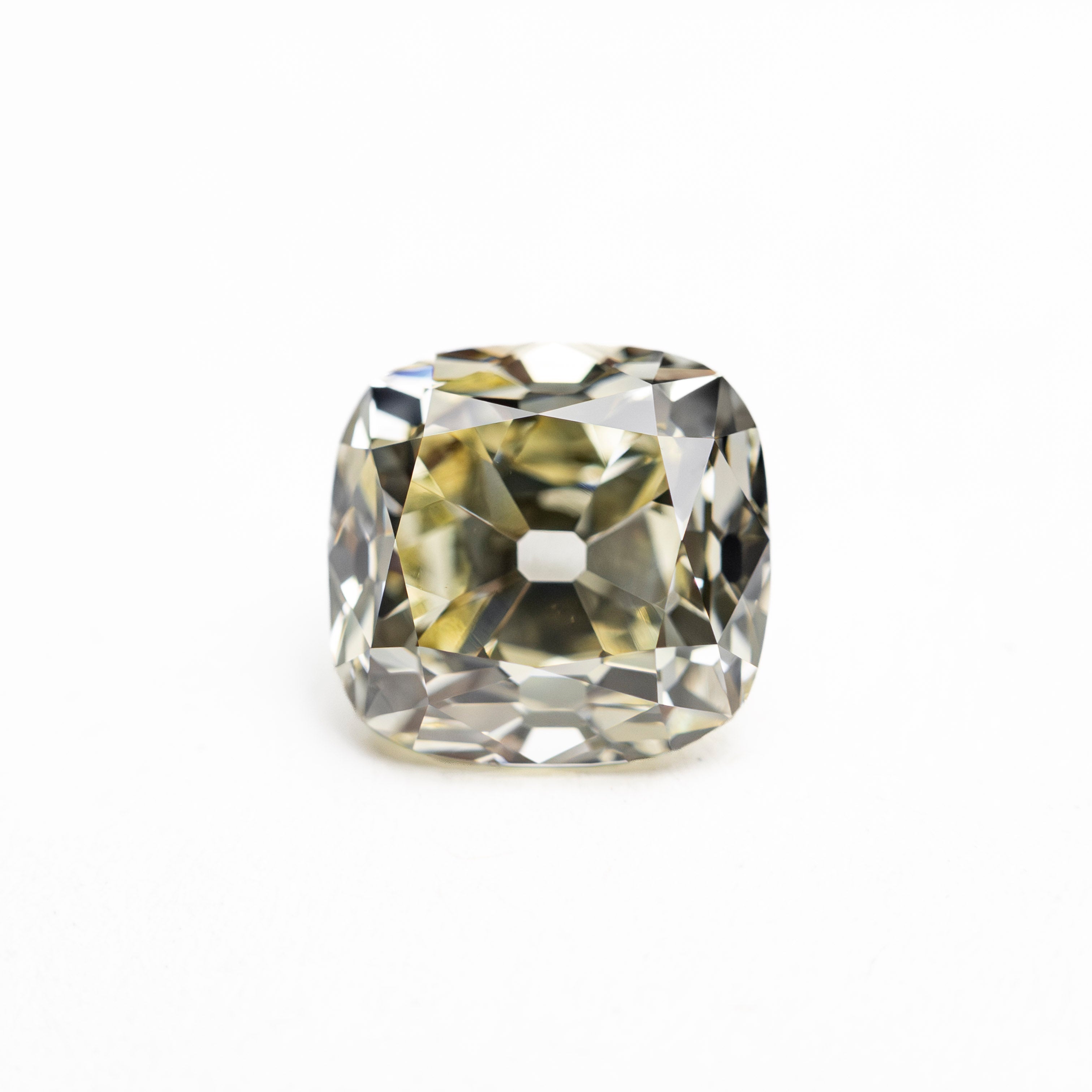 1.64ct 6.90x6.58x4.45mm VS1 Light Yellow Modern Antique Old Mine Cut 🇨🇦 27992-01 - Lelya - bespoke engagement and wedding rings made in Scotland, UK