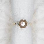 1.67ct Rustic Hexagon Diamond Ancient Light Ring - Lelya - bespoke engagement and wedding rings made in Scotland, UK