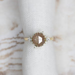 1.67ct Rustic Hexagon Diamond Ancient Light Ring - Lelya - bespoke engagement and wedding rings made in Scotland, UK