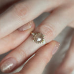 1.67ct Rustic Hexagon Diamond Ancient Light Ring - Lelya - bespoke engagement and wedding rings made in Scotland, UK