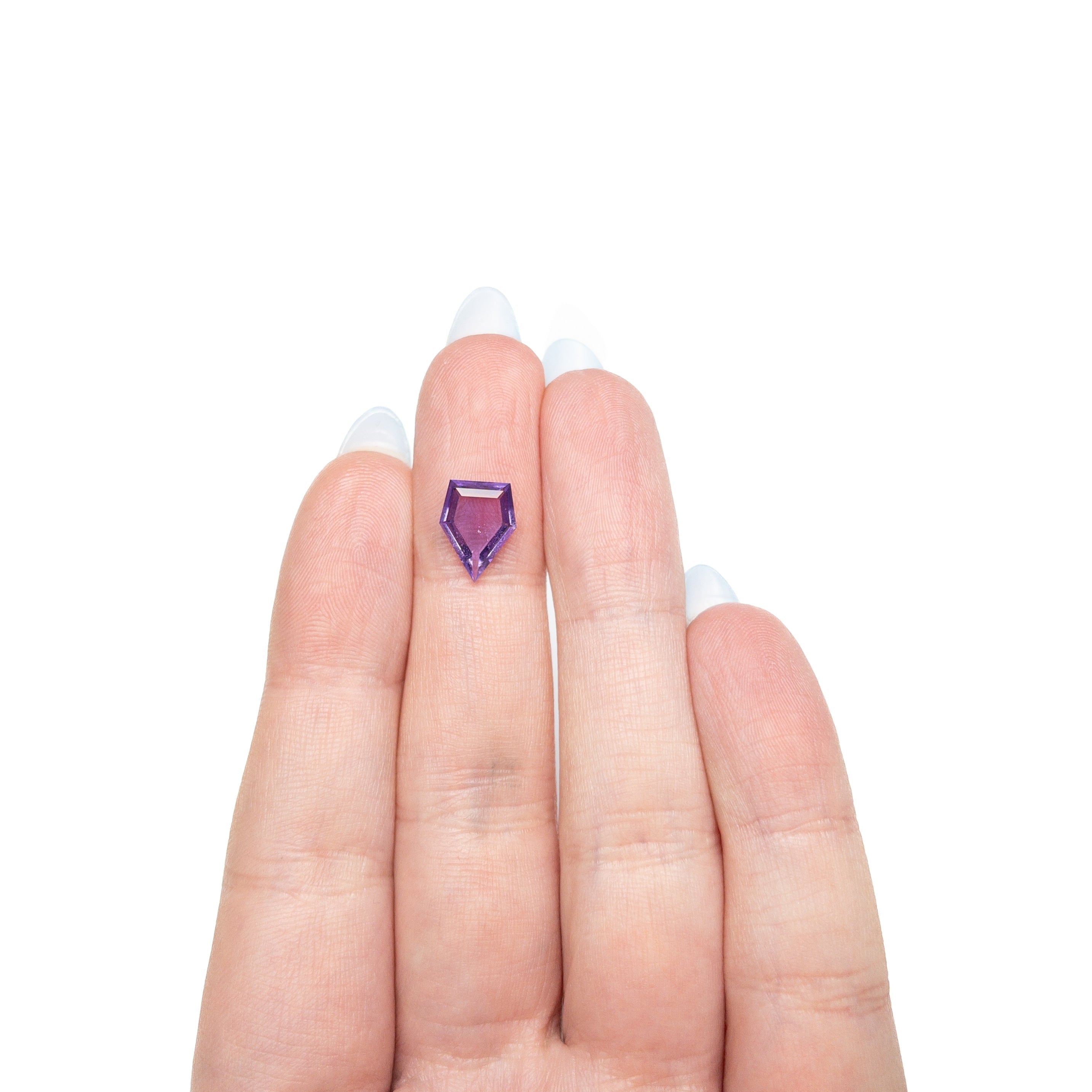 1.75ct 10.52x7.98x2.31mm Shield Portrait Cut Sapphire 27740-12 - Lelya - bespoke engagement and wedding rings made in Scotland, UK