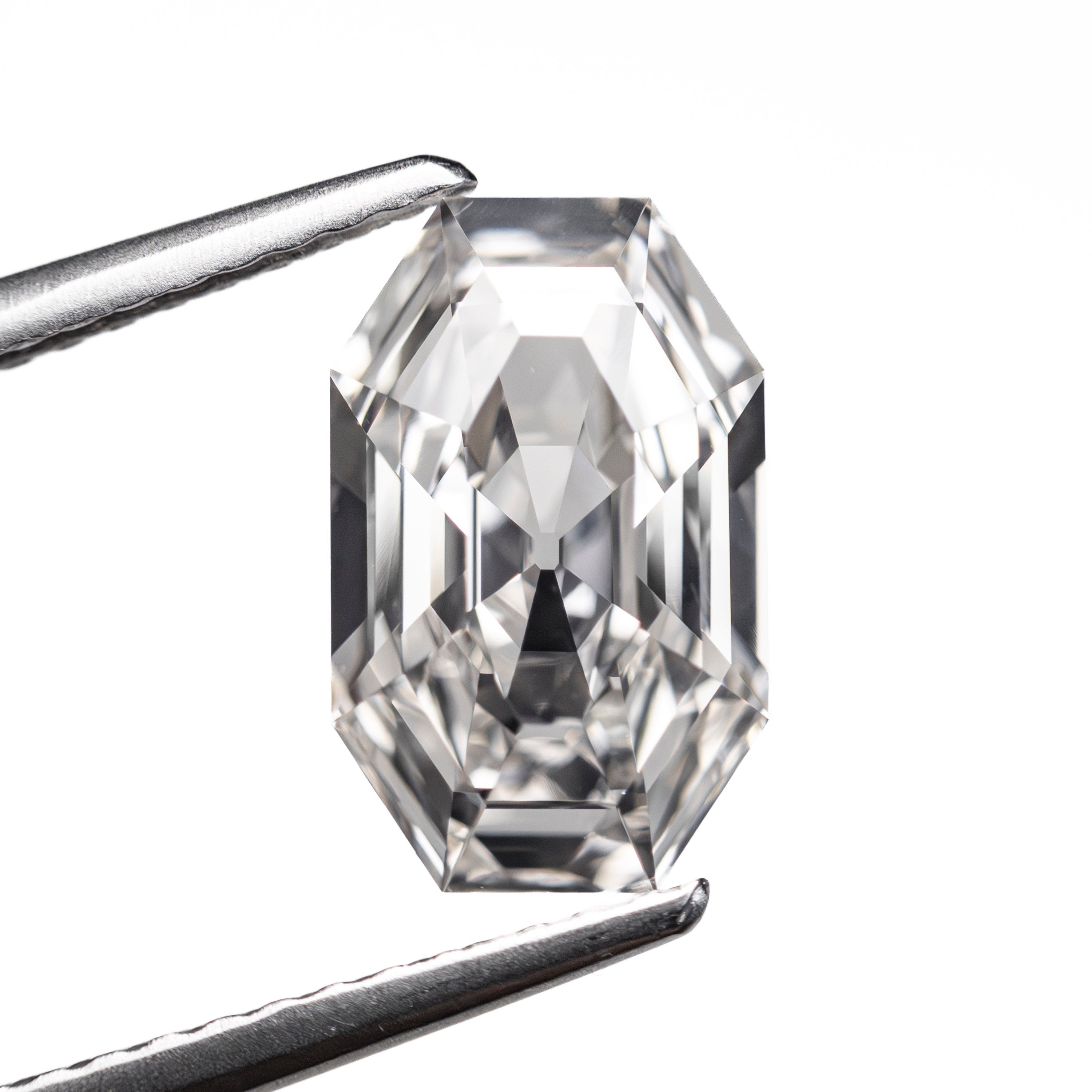 1.80ct 10.43x6.50x3.53mm GIA VVS1 H Cut Corner Rectangle Step Cut 28011-01 - Lelya - bespoke engagement and wedding rings made in Scotland, UK