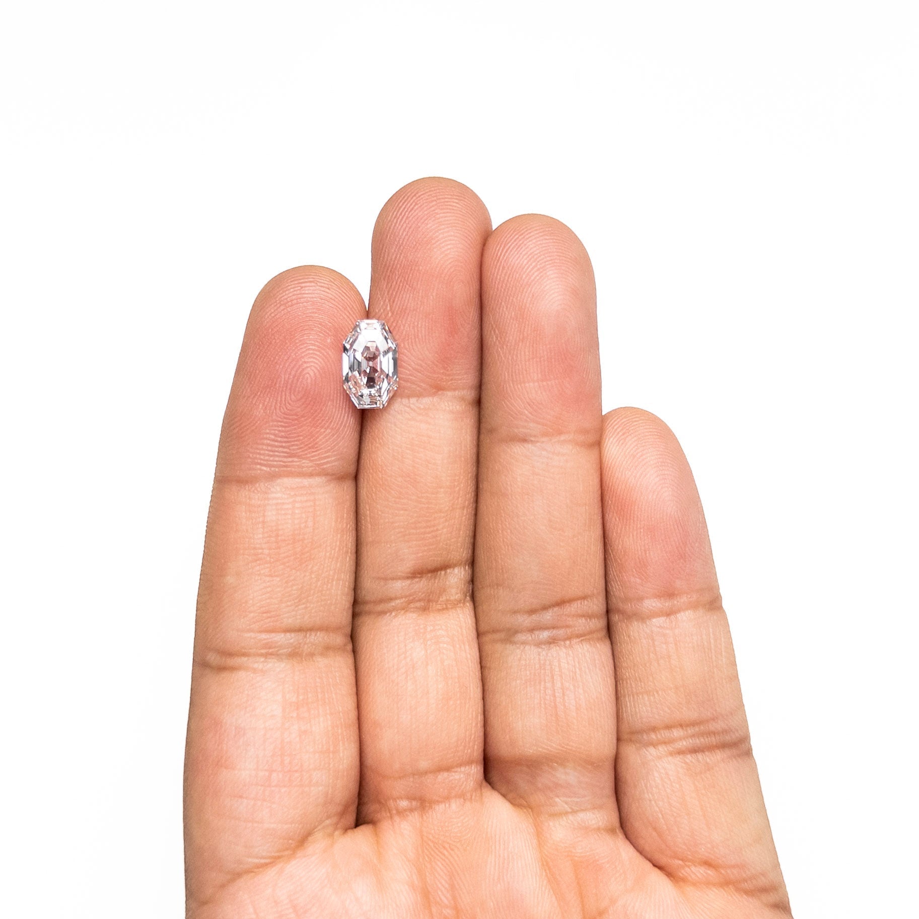 1.80ct 10.43x6.50x3.53mm GIA VVS1 H Cut Corner Rectangle Step Cut 28011-01 - Lelya - bespoke engagement and wedding rings made in Scotland, UK