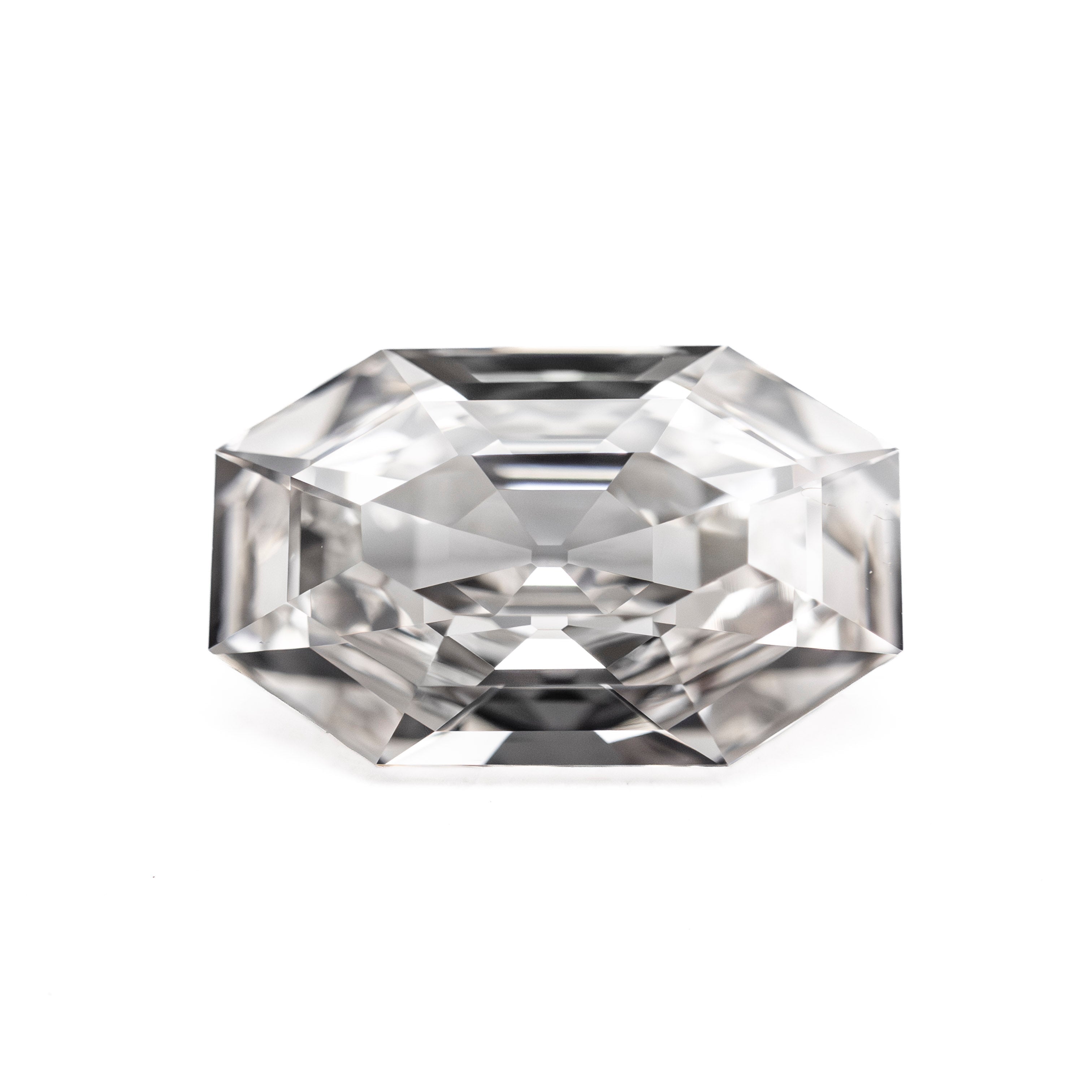 1.80ct 10.43x6.50x3.53mm GIA VVS1 H Cut Corner Rectangle Step Cut 28011-01 - Lelya - bespoke engagement and wedding rings made in Scotland, UK