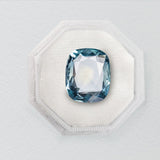 1.95ct Blue/Teal Cushion Brilliant Sapphire - Lelya - bespoke engagement and wedding rings made in Scotland, UK