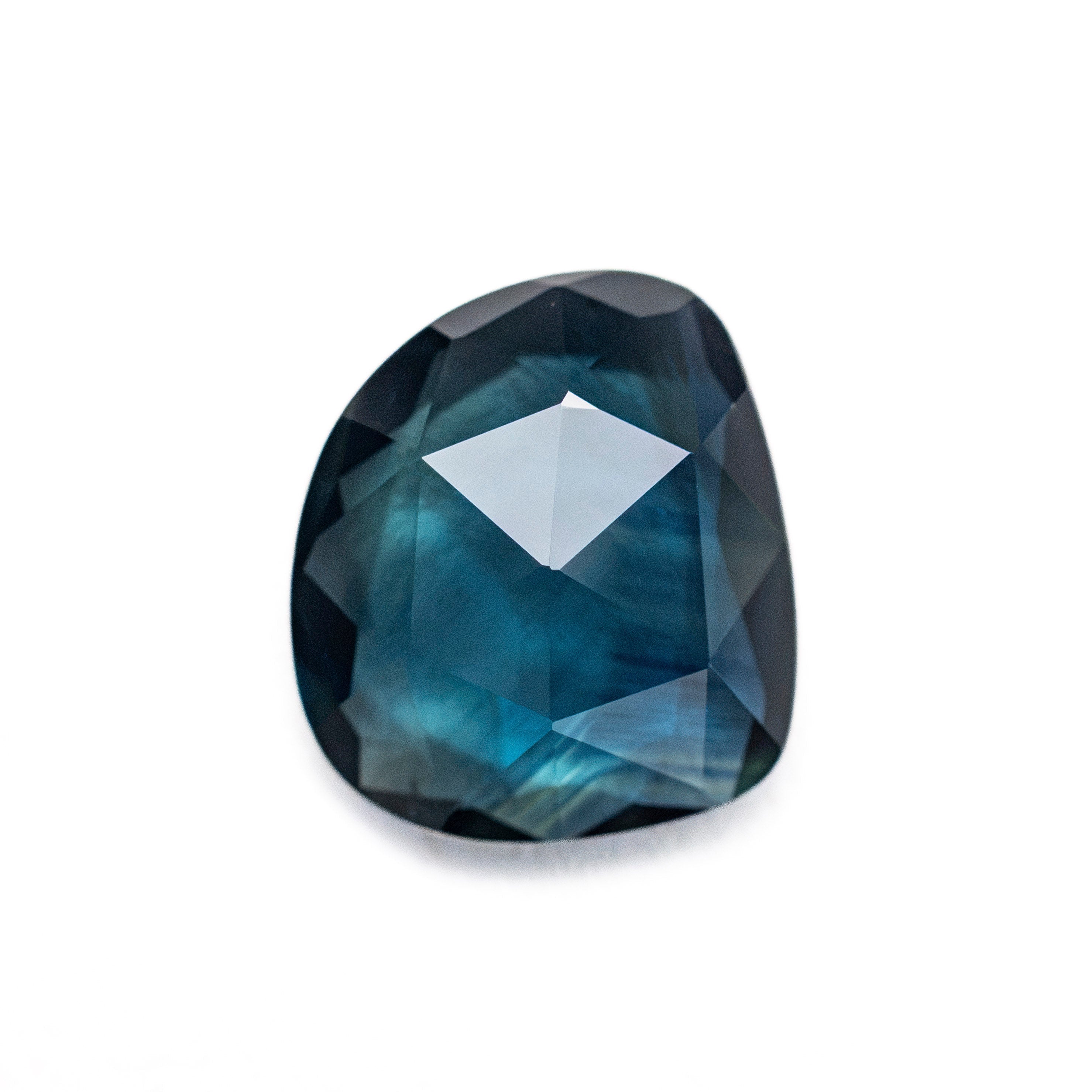 2.03ct 8.73x7.86x2.90mm Amorphous Double Cut Sapphire 28298-07 - Lelya - bespoke engagement and wedding rings made in Scotland, UK