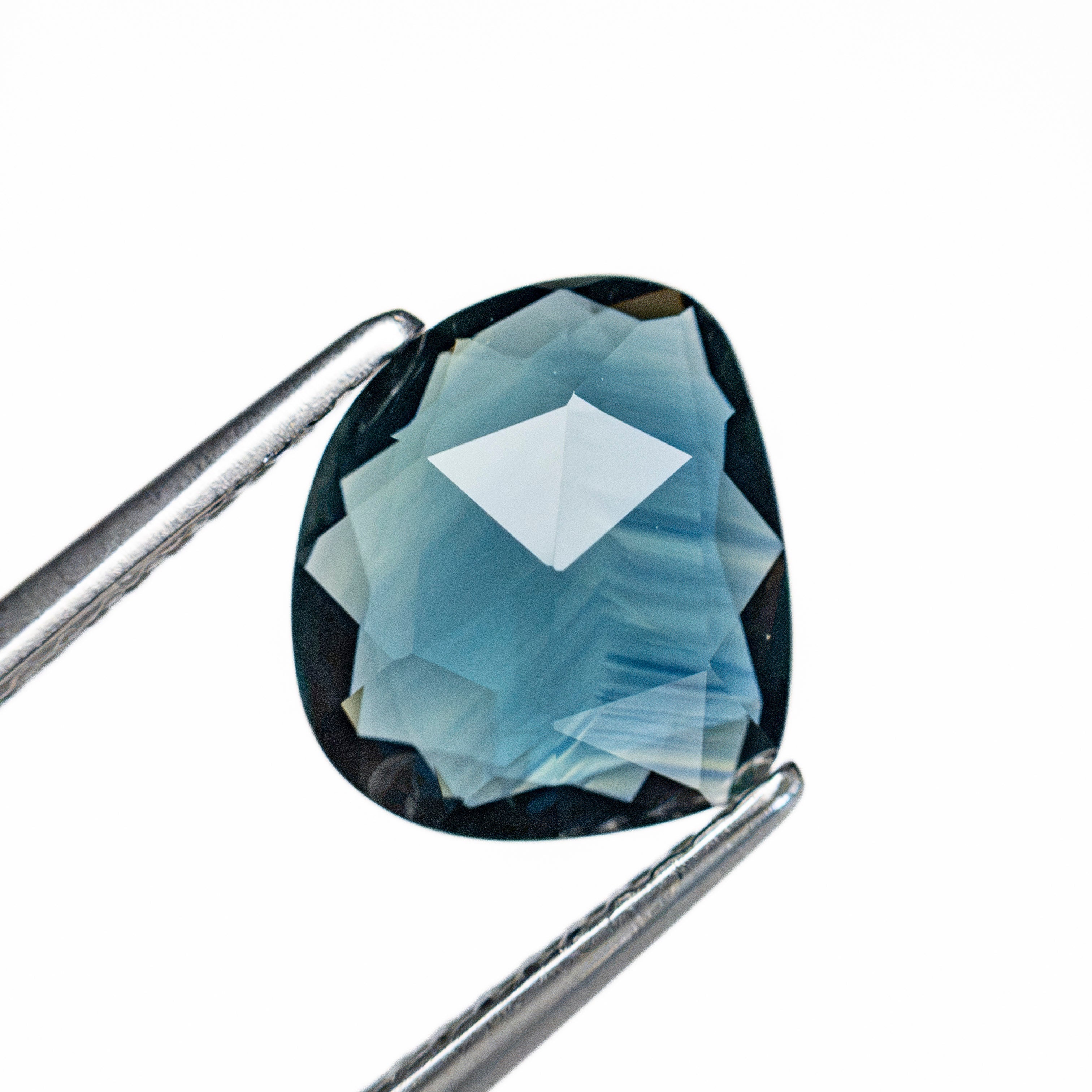 2.03ct 8.73x7.86x2.90mm Amorphous Double Cut Sapphire 28298-07 - Lelya - bespoke engagement and wedding rings made in Scotland, UK