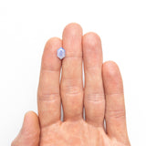 2.04ct Opalescent Pale Lilac Hexagon Brilliant Sapphire - Lelya - bespoke engagement and wedding rings made in Scotland, UK