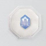 2.04ct Opalescent Pale Lilac Hexagon Brilliant Sapphire - Lelya - bespoke engagement and wedding rings made in Scotland, UK