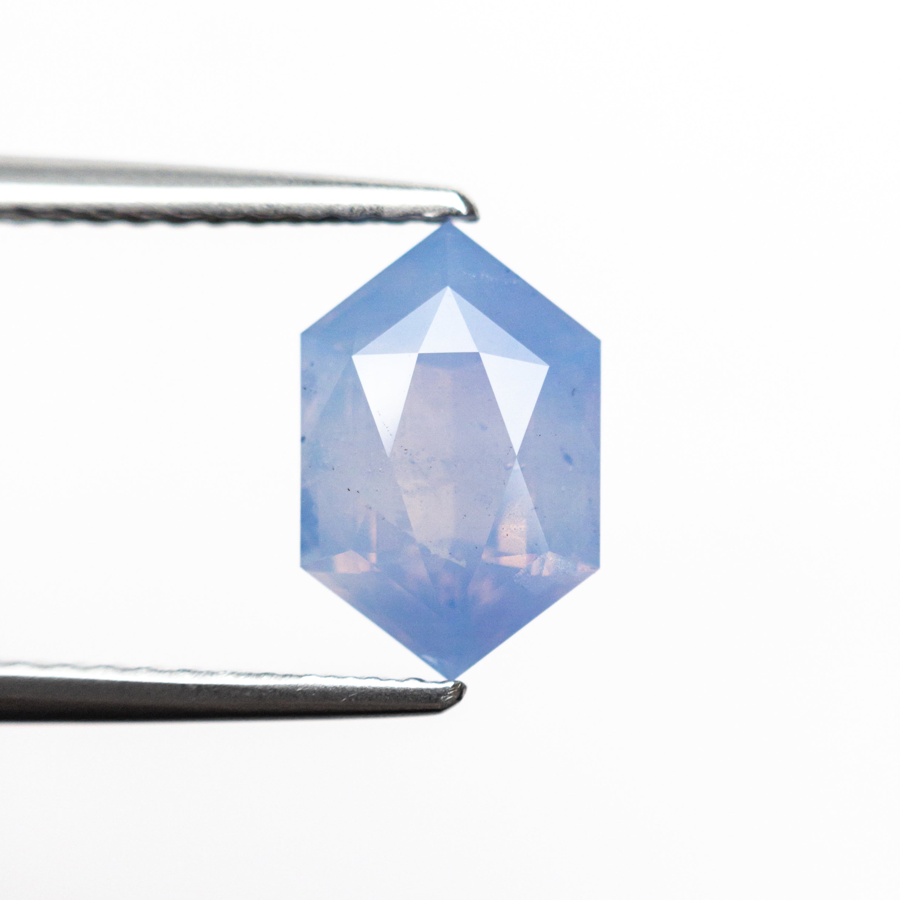 2.04ct Opalescent Pale Lilac Hexagon Brilliant Sapphire - Lelya - bespoke engagement and wedding rings made in Scotland, UK