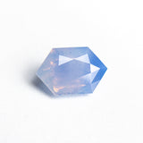 2.04ct Opalescent Pale Lilac Hexagon Brilliant Sapphire - Lelya - bespoke engagement and wedding rings made in Scotland, UK