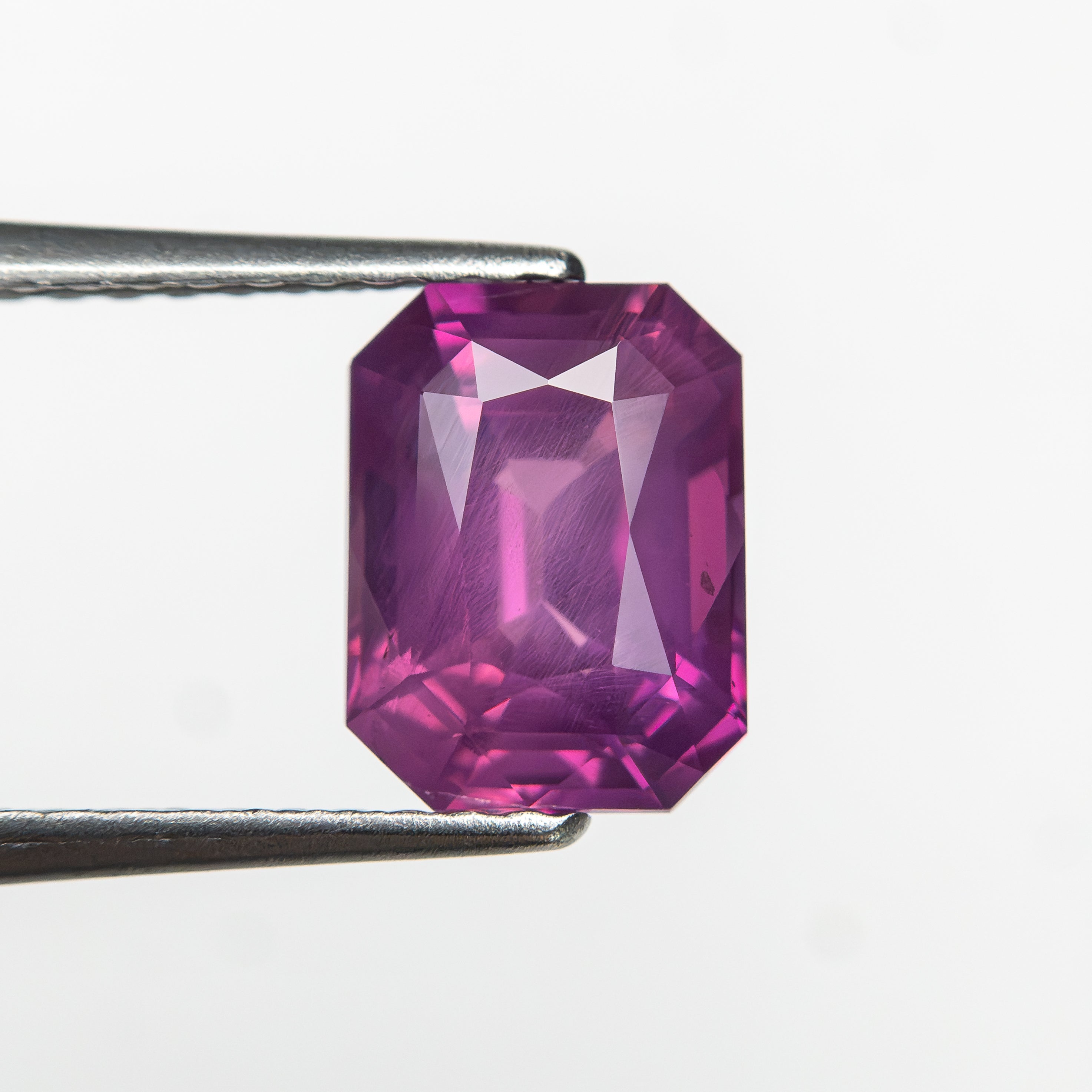 2.12ct 7.91x5.95x4.62mm Cut Corner Rectangle Brilliant Sapphire 28212-01 - Lelya - bespoke engagement and wedding rings made in Scotland, UK