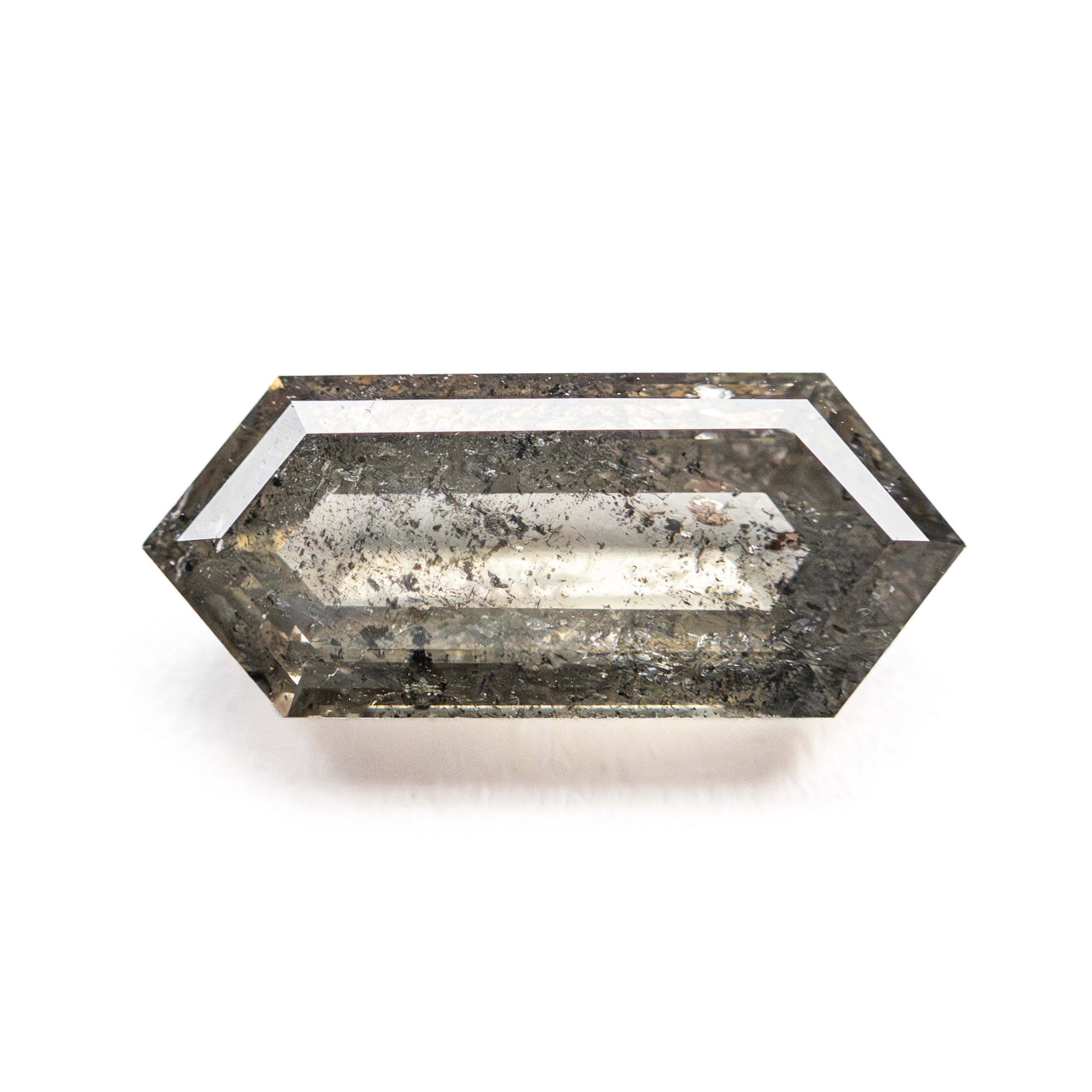 2.19ct 12.67x5.30x3.21mm Hexagon Rosecut 27538 - 55 - Lelya - bespoke engagement and wedding rings made in Scotland, UK