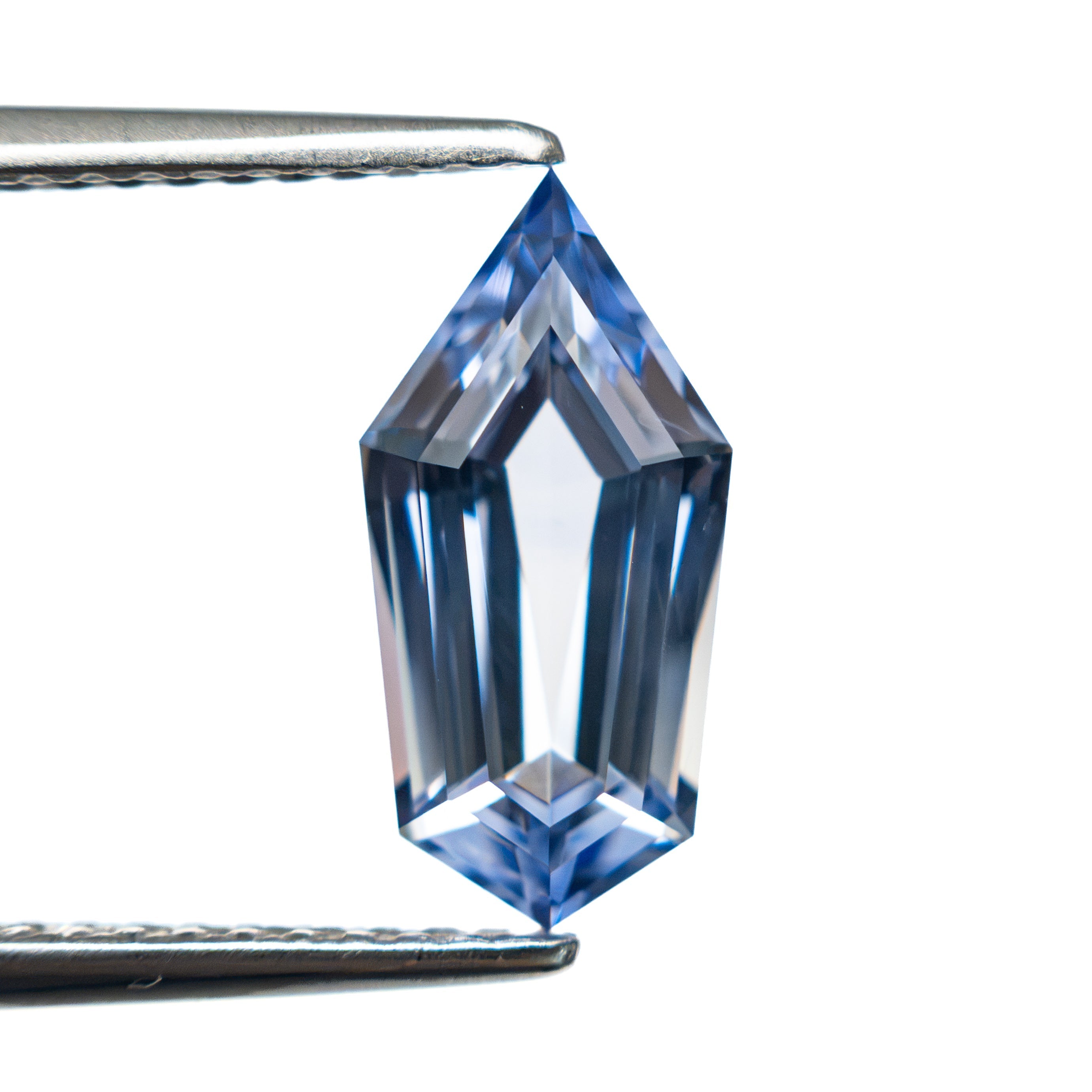 2.20ct 12.04x5.89x3.76mm Shield Step Cut Sapphire 28253-01 - Lelya - bespoke engagement and wedding rings made in Scotland, UK