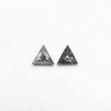 0.23cttw 2pc 3.49x3.45x1.90mm 3.46x3.37x1.35mm Triangle Rosecut Matching Pair 24484-01