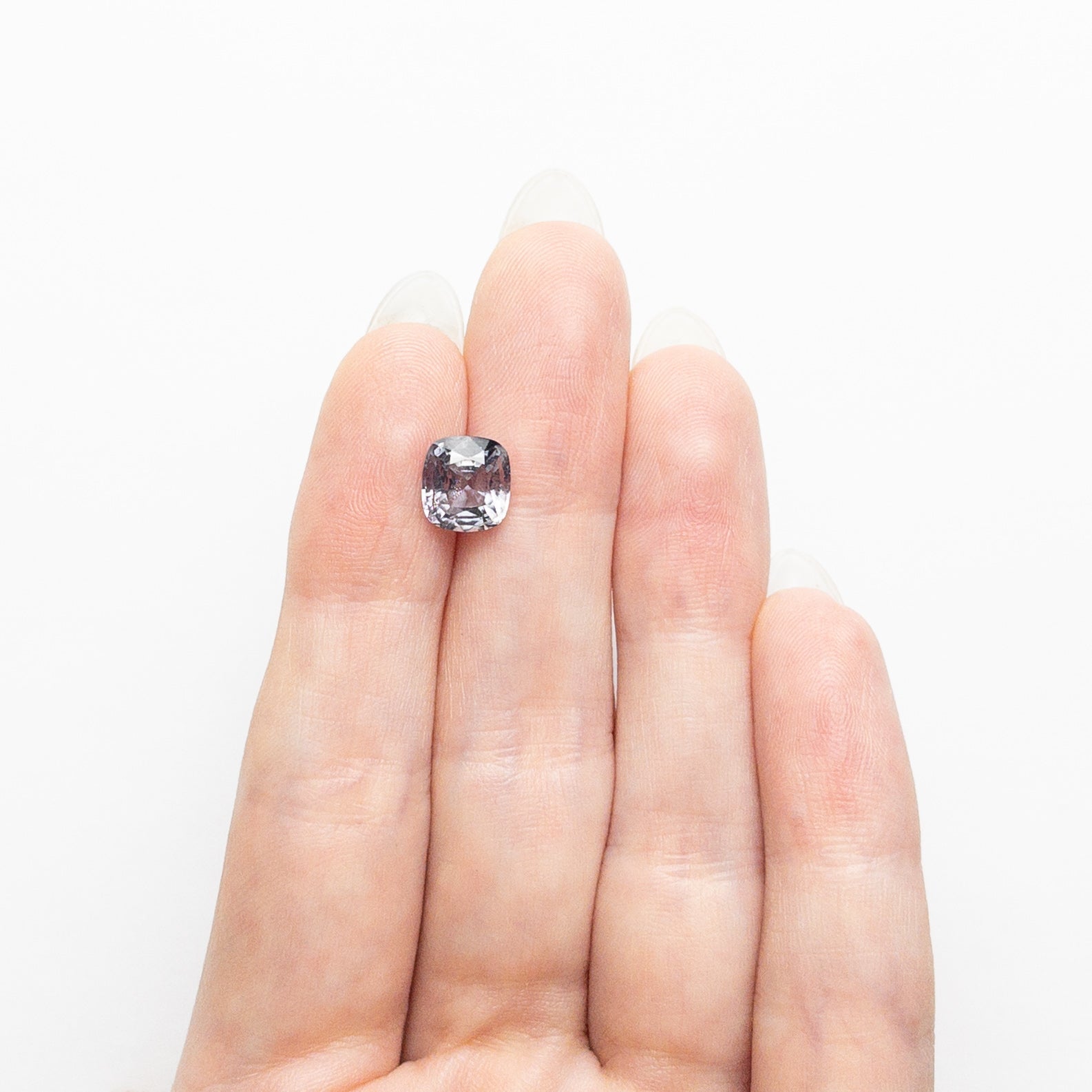 2.56ct 7.95x7.37x4.92mm Cushion Brilliant Sapphire 25938 - 01 - Lelya - bespoke engagement and wedding rings made in Scotland, UK