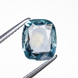 1.95ct Blue/Teal Cushion Brilliant Sapphire