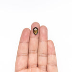 2.83ct 13.89x8.76x2.67mm Shield Rosecut Sapphire 26327 - 12 - Lelya - bespoke engagement and wedding rings made in Scotland, UK