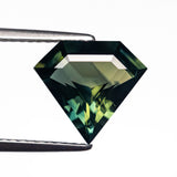2.84ct 9.76x10.81x4.72mm Shield Step Cut Sapphire 26727 - 01 - Lelya - bespoke engagement and wedding rings made in Scotland, UK