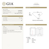 3.01ct 11.85x5.89x4.47mm GIA SI2 H Cut Corner Rectangle Step Cut 26478 - 01 - Lelya - bespoke engagement and wedding rings made in Scotland, UK