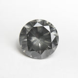 3.05ct 9.27x9.26x5.69mm Fancy Grey Round Brilliant 19552-01 - Lelya - bespoke engagement and wedding rings made in Scotland, UK