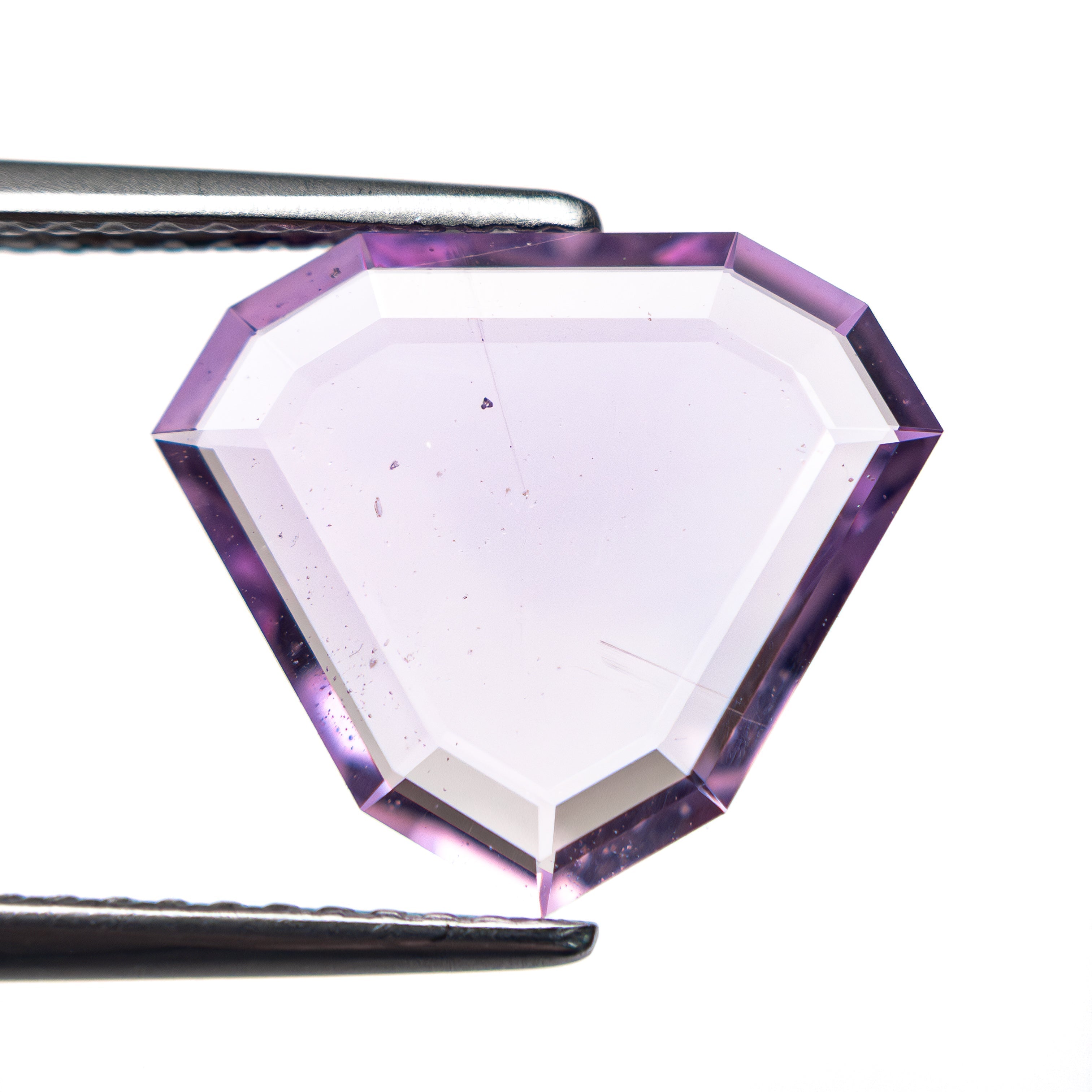 3.11ct 11.52x13.30x1.94mm Shield Portrait Cut Sapphire 27740-10 - Lelya - bespoke engagement and wedding rings made in Scotland, UK