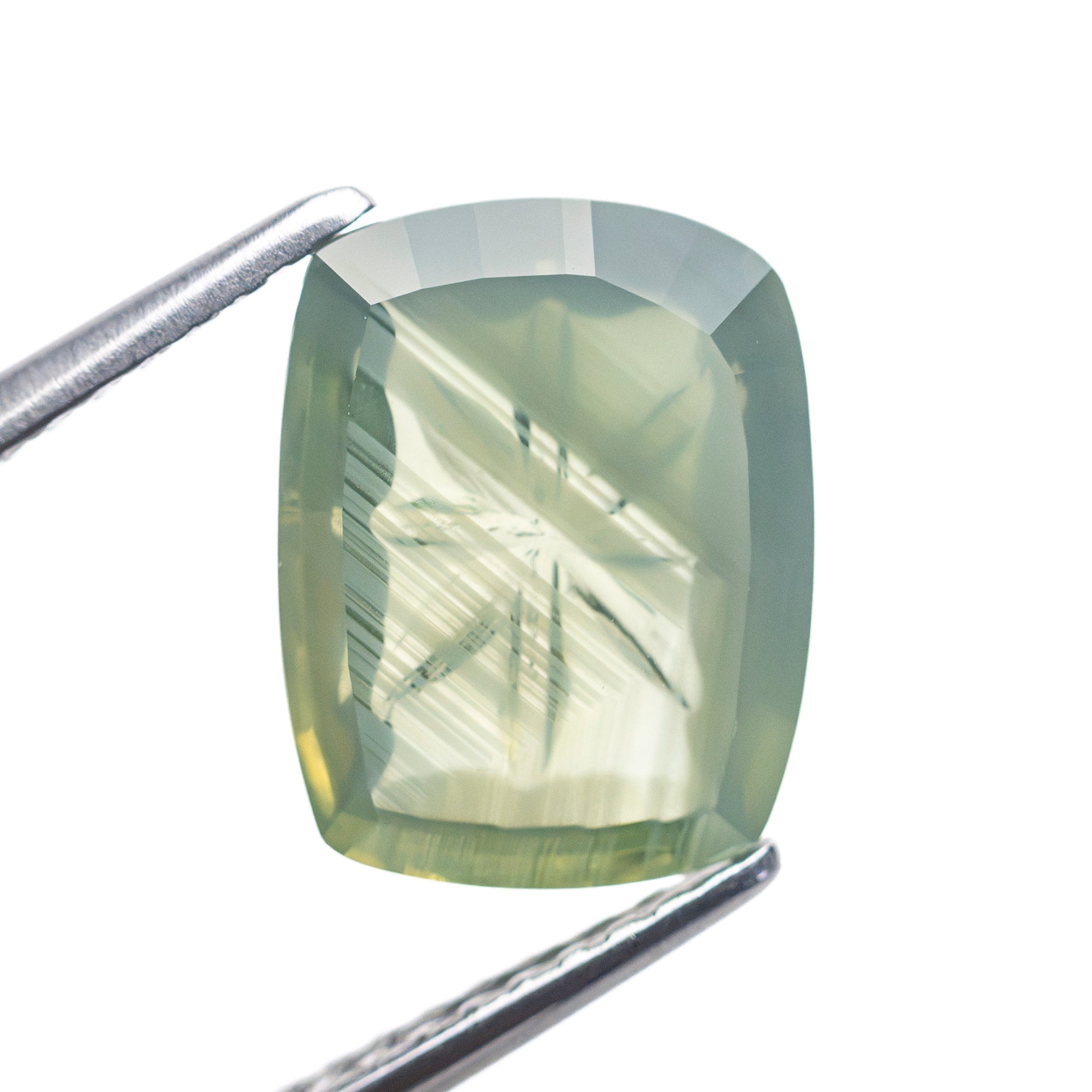 3.16ct 10.45x8.09x3.07mm Cushion Fantasy Cut Sapphire 27762-02 - Lelya - bespoke engagement and wedding rings made in Scotland, UK