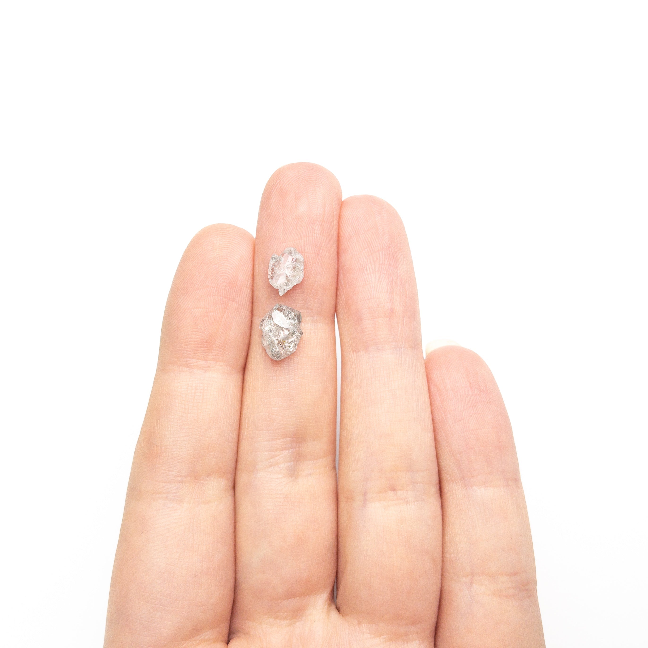 3.24cttw 2pc 9.35x7.33x3.75mm 8.11x5.86x2.38mm Polished Raw Diamond Matching Pair 🇨🇦 27980-01 - Lelya - bespoke engagement and wedding rings made in Scotland, UK