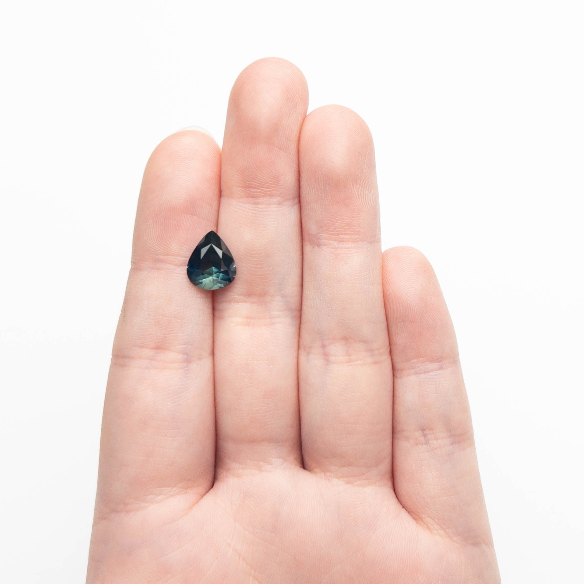 3.46ct 10.89x8.84x5.43mm Pear Brilliant Sapphire 27149 - 01 - Lelya - bespoke engagement and wedding rings made in Scotland, UK