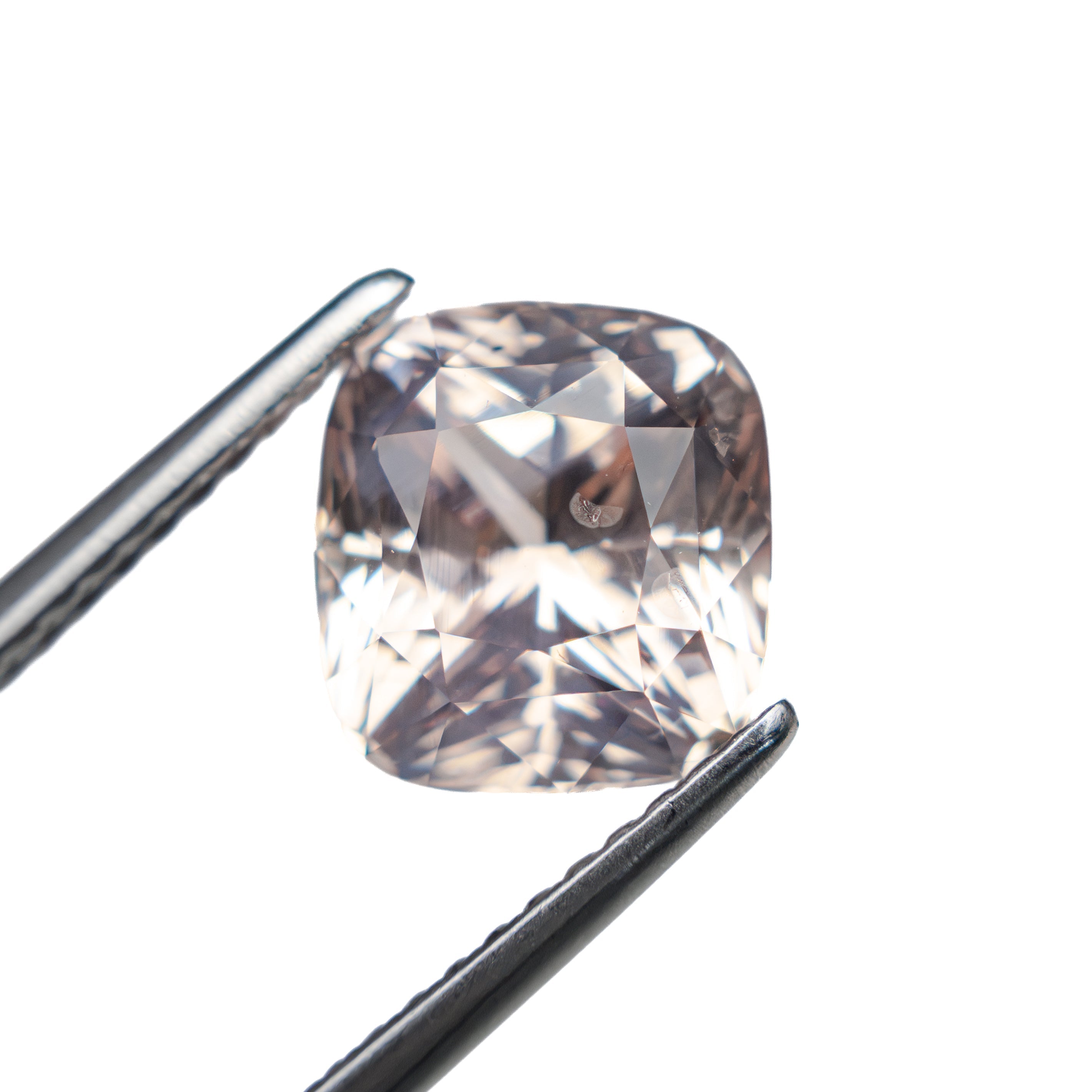 3.49ct 8.26x7.62x6.15mm Cushion Brilliant Sapphire 28208-01 - Lelya - bespoke engagement and wedding rings made in Scotland, UK