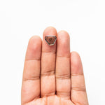 3.68ct 10.25x12.35x2.56mm Shield Portrait Cut 27785-03 - Lelya - bespoke engagement and wedding rings made in Scotland, UK