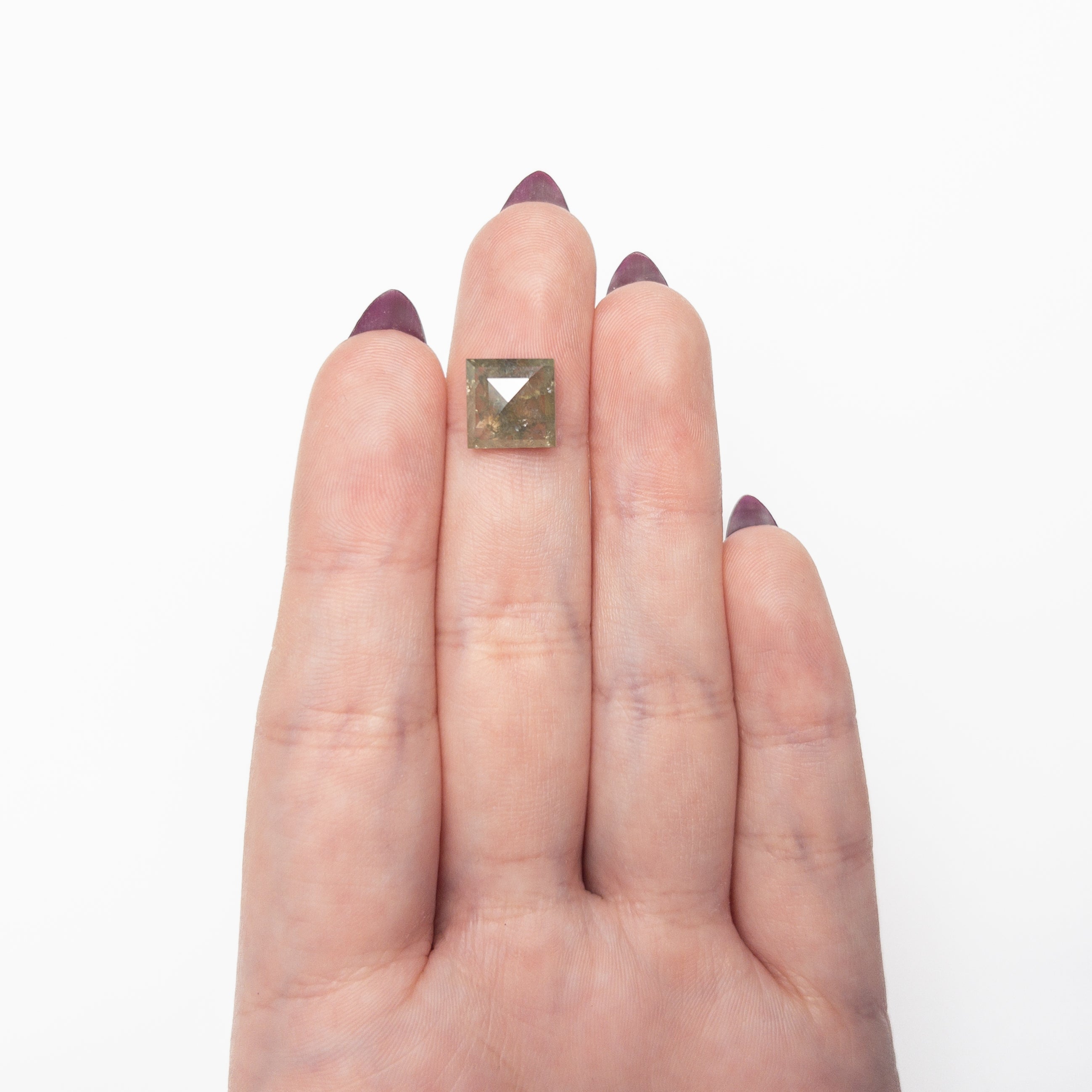 4.38ct 9.52x9.43x4.10mm Square Rosecut 19622-06 - Lelya - bespoke engagement and wedding rings made in Scotland, UK