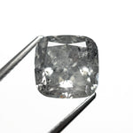 4.61ct 9.25x9.14x5.80mm GIA I3 Fancy Grey Cushion Brilliant 18859 - 01 - Lelya - bespoke engagement and wedding rings made in Scotland, UK