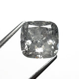 4.61ct 9.25x9.14x5.80mm GIA I3 Fancy Grey Cushion Brilliant 18859 - 01 - Lelya - bespoke engagement and wedding rings made in Scotland, UK