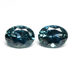5.03cttw 2pc 7.35x5.50x3.73mm 7.54x5.56x3.78mm Oval Brilliant Sapphire Matching Pair 28028-34 - Lelya - bespoke engagement and wedding rings made in Scotland, UK