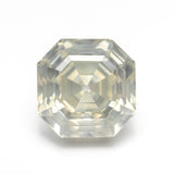 5.51ct 9.76x9.75x6.75mm GIA I1 Fancy Light Grey Green Yellow Antique Cut Corner Square Step Cut 28026-01 - Lelya - bespoke engagement and wedding rings made in Scotland, UK