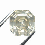 5.51ct 9.76x9.75x6.75mm GIA I1 Fancy Light Grey Green Yellow Antique Cut Corner Square Step Cut 28026-01 - Lelya - bespoke engagement and wedding rings made in Scotland, UK