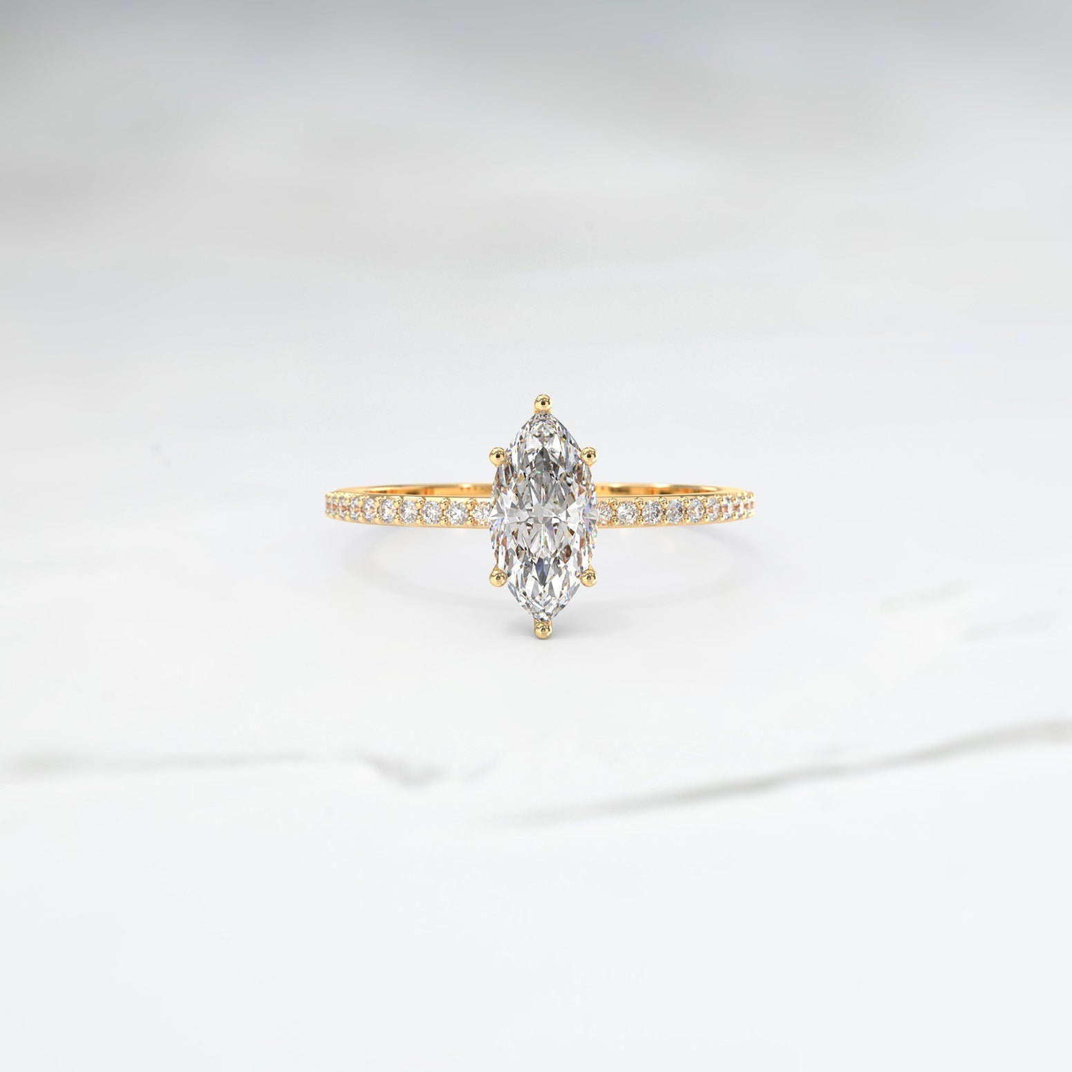 Customisable Frost Setting - Lelya - bespoke engagement and wedding rings made in Scotland, UK