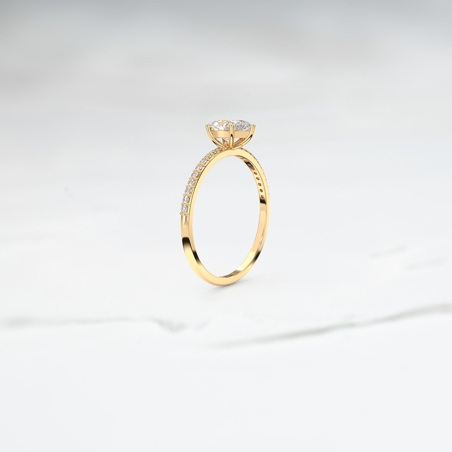 Customisable Frost Setting - Lelya - bespoke engagement and wedding rings made in Scotland, UK