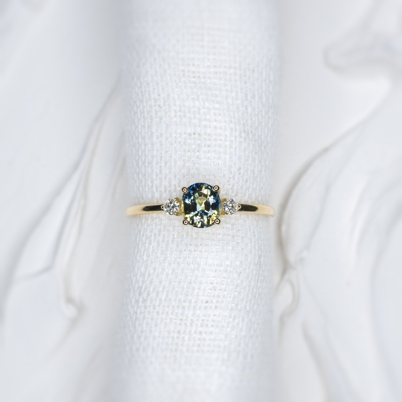 Peacock Parti Sapphire Aurora Triad – Lelya - Main Image