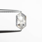 0.83ct Icy Salt and Pepper Hexagon Step Cut Diamond - Lelya - bespoke engagement and wedding rings made in Scotland, UK