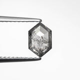 0.86ct Salt and Pepper Hexagon Step Cut Diamond - Lelya - bespoke engagement and wedding rings made in Scotland, UK
