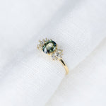 0.98ct Parti Blue Green Sapphire Nightfall's Wish Ring - Lelya - bespoke engagement and wedding rings made in Scotland, UK