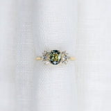 0.98ct Parti Blue Green Sapphire Nightfall's Wish Ring - Lelya - bespoke engagement and wedding rings made in Scotland, UK