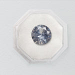 1.05ct Blue Grey Round Brilliant Sapphire - Lelya - bespoke engagement and wedding rings made in Scotland, UK
