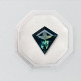 1.26ct Teal Kite Brilliant Sapphire - Lelya - bespoke engagement and wedding rings made in Scotland, UK